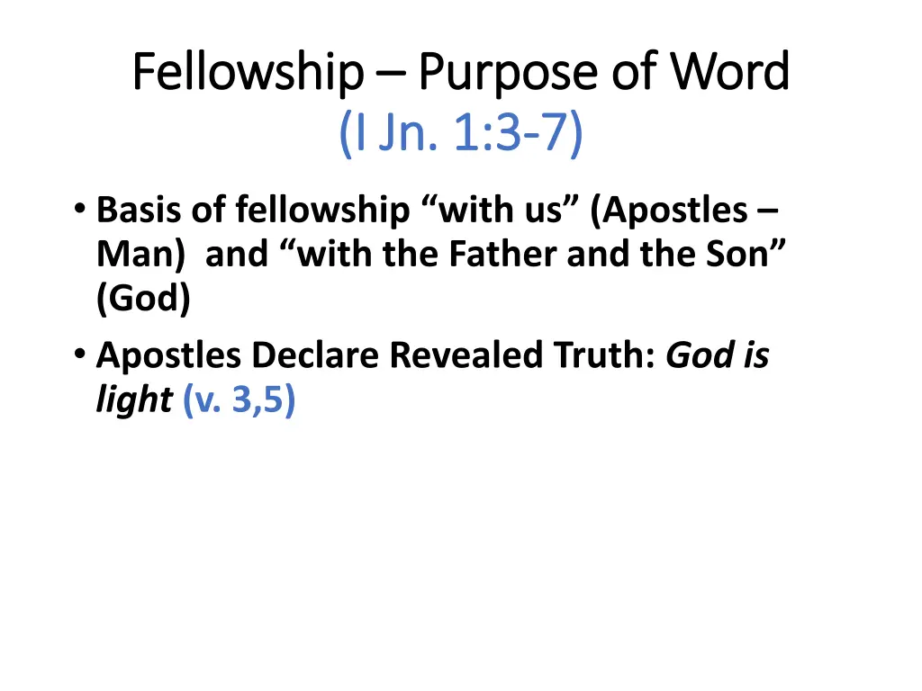 fellowship fellowship purpose of word purpose 1