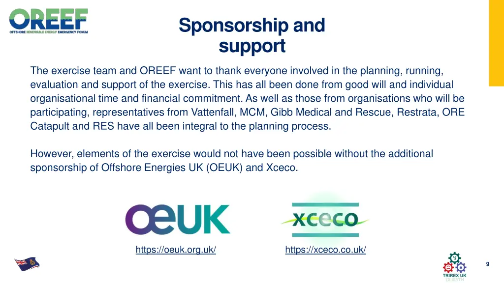 sponsorship and support