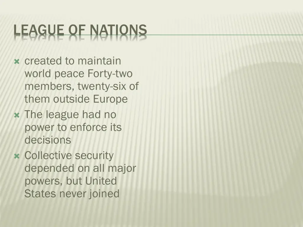 league of nations
