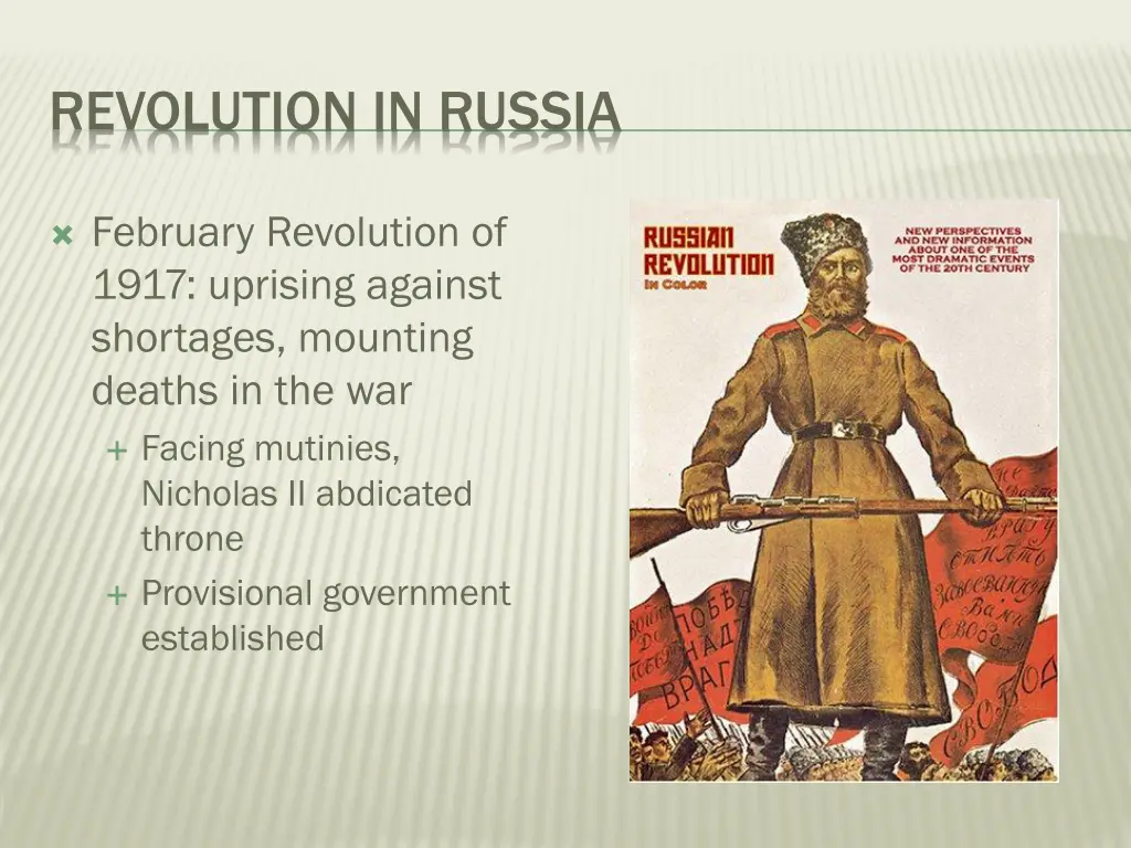 revolution in russia