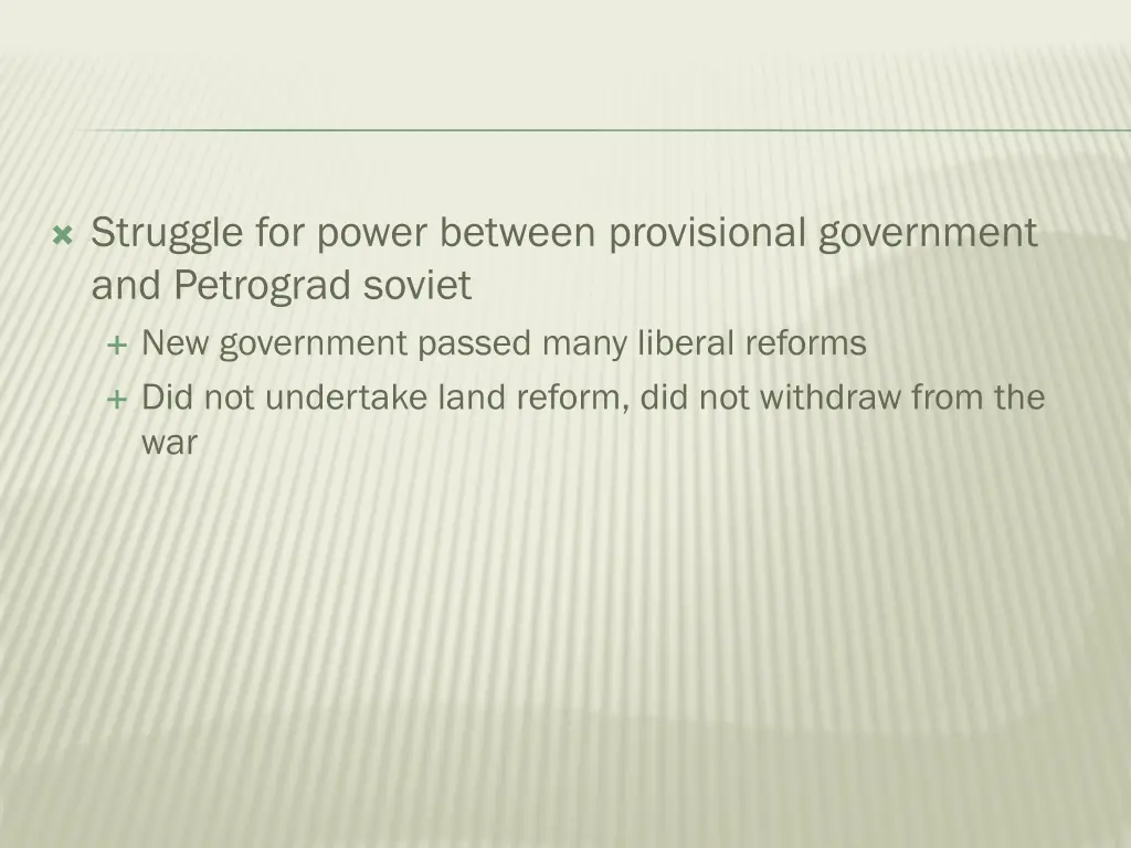 struggle for power between provisional government