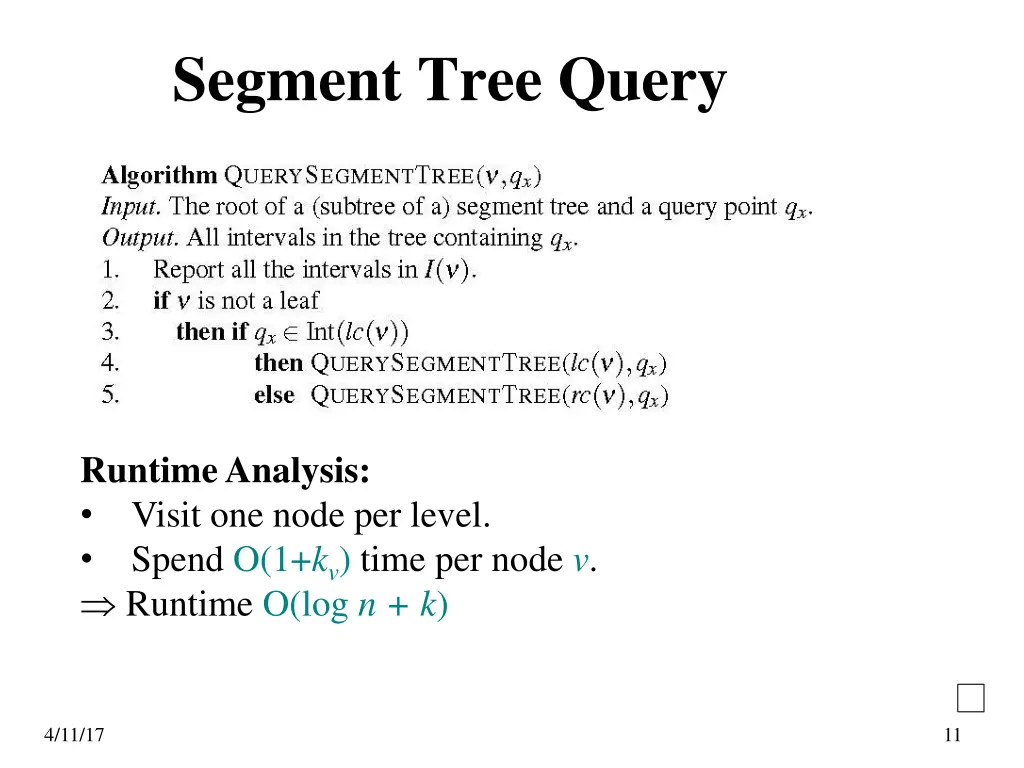 segment tree query