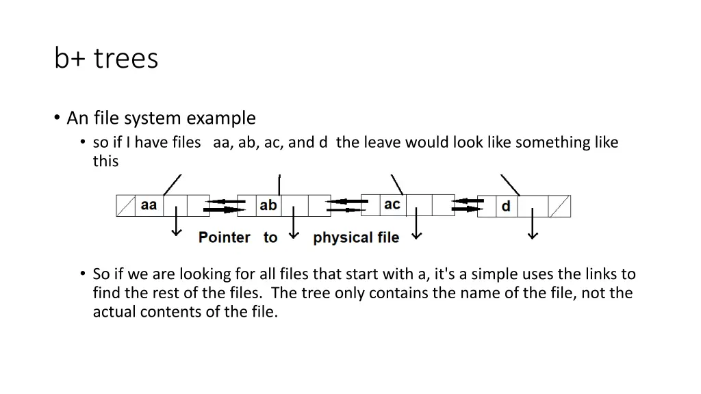 b trees