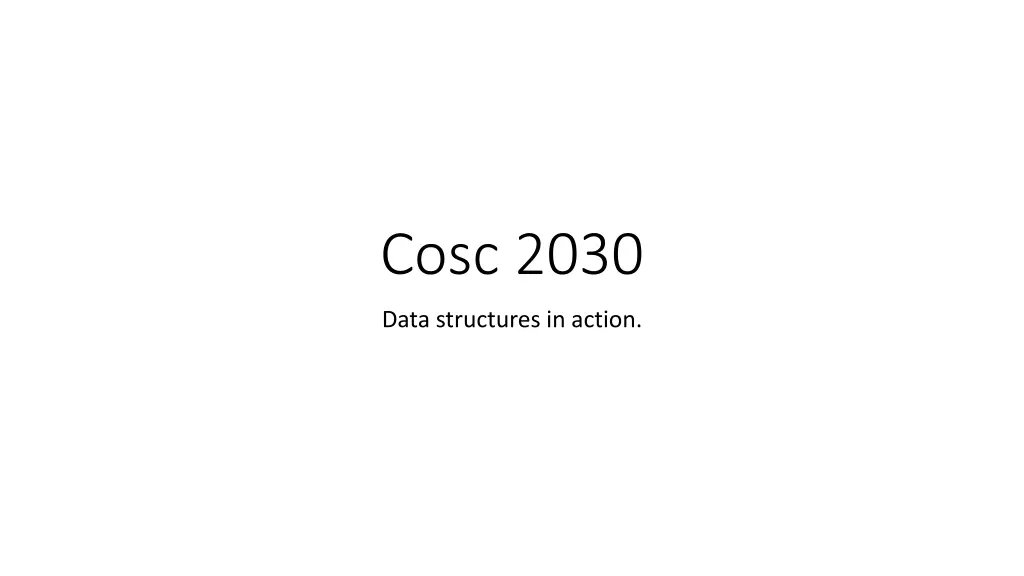 cosc 2030