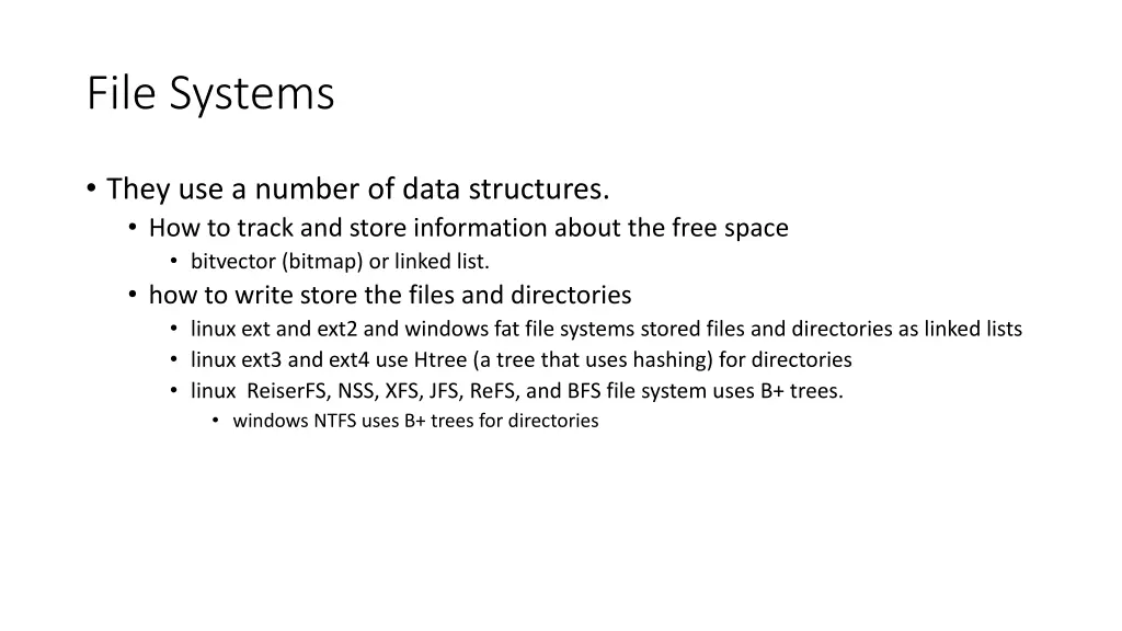 file systems