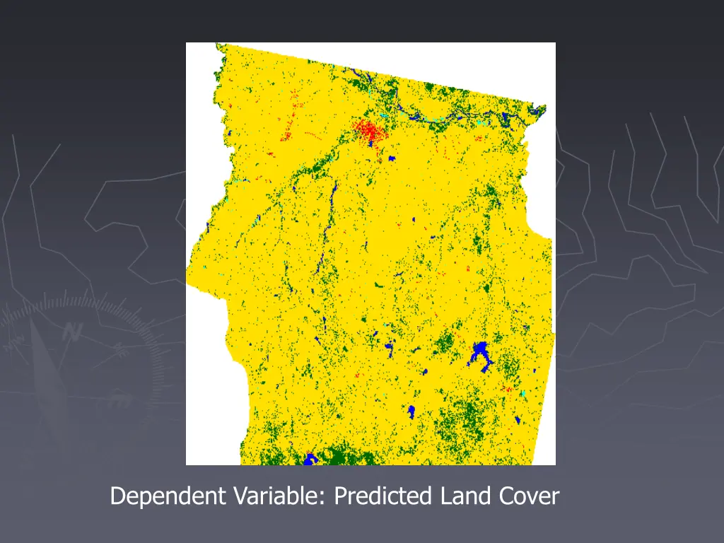 dependent variable predicted land cover