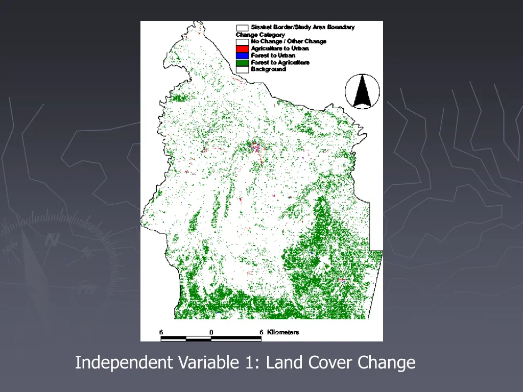 independent variable 1 land cover change
