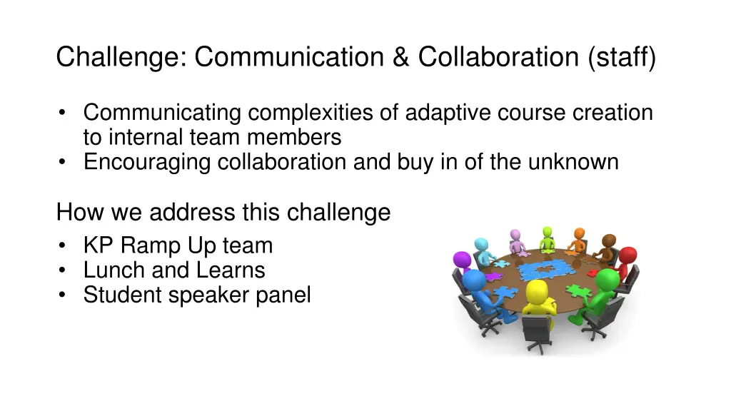 challenge communication collaboration staff