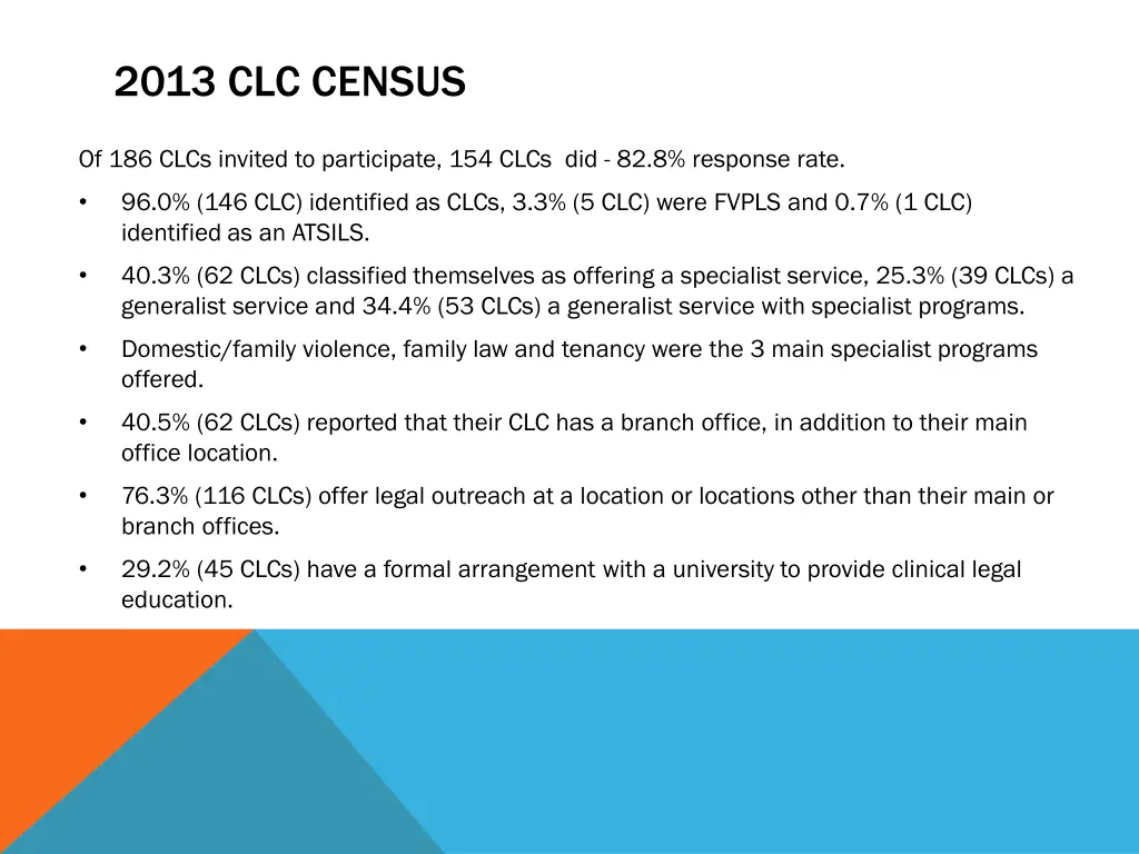 2013 clc census