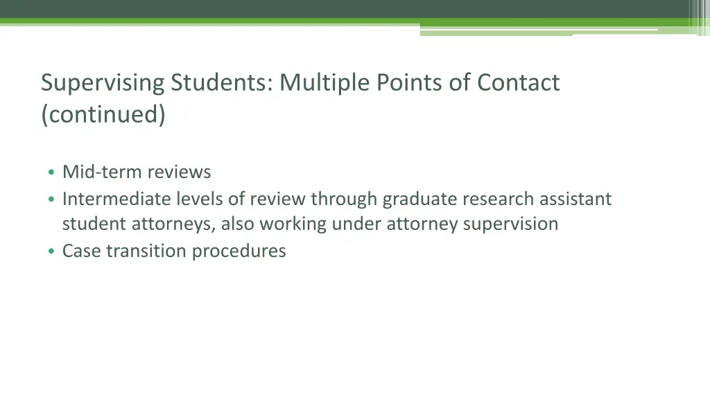 supervising students multiple points of contact 1