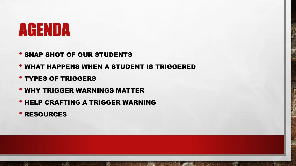 agenda