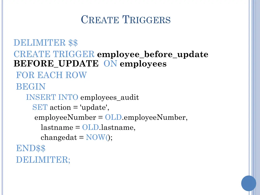 c reate t riggers 3