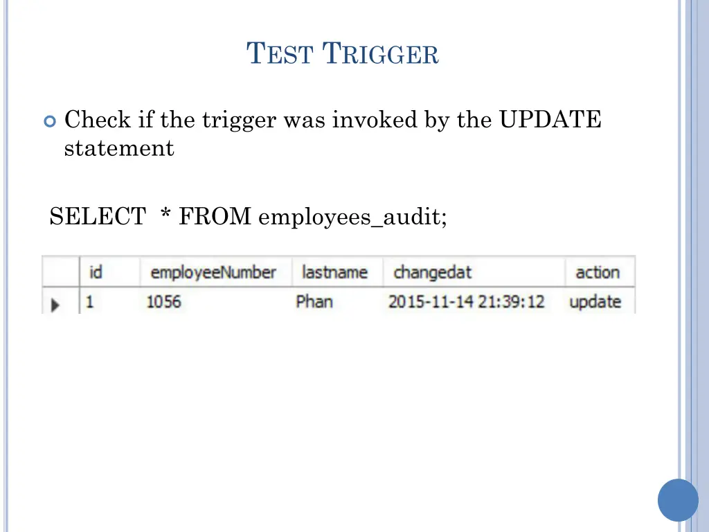 t est t rigger 1