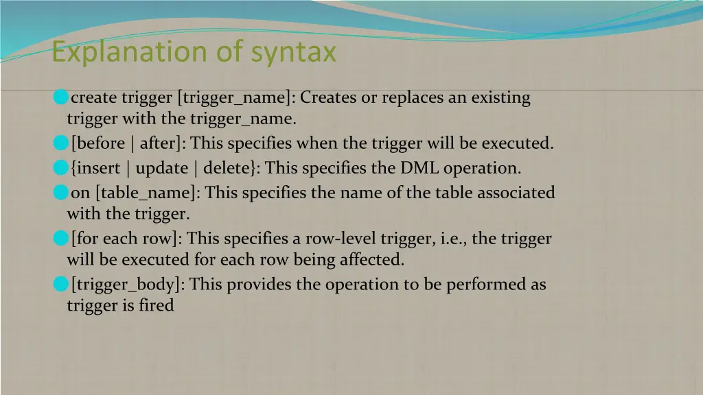 explanation of syntax