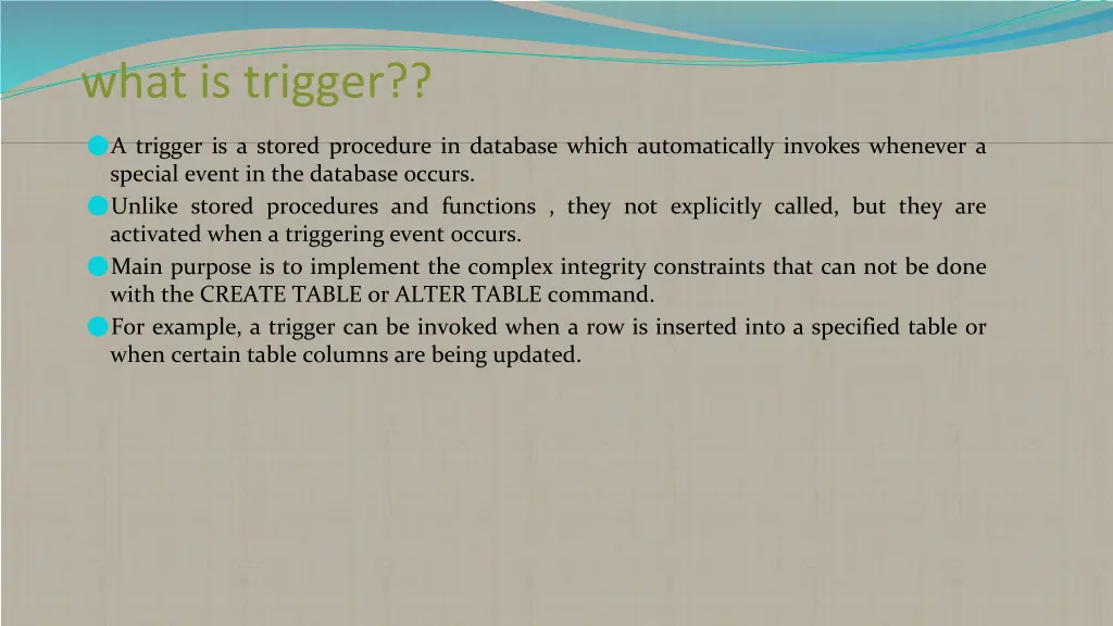 what is trigger