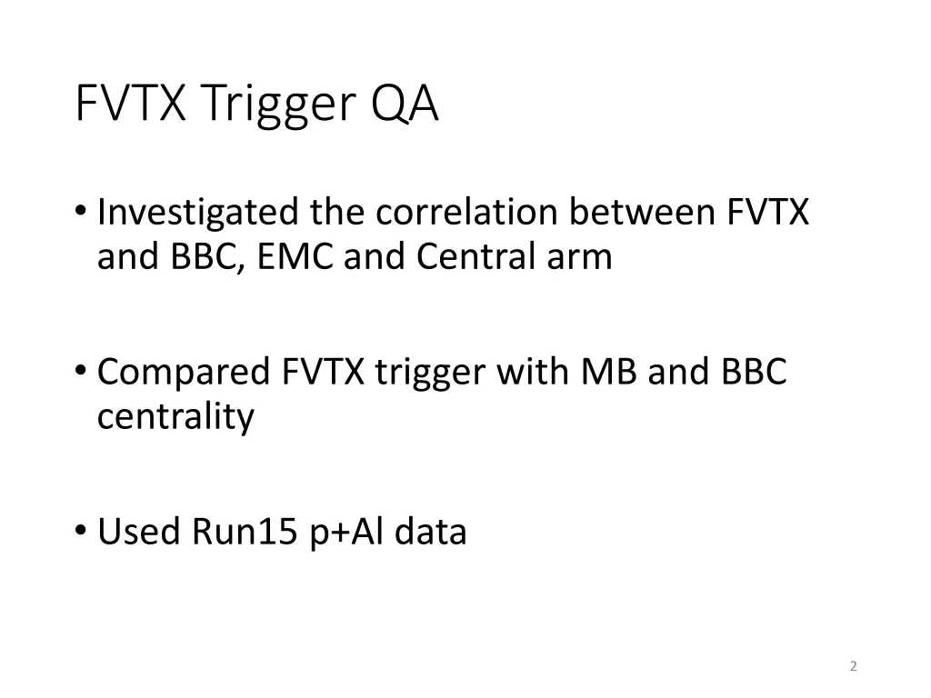 fvtx trigger qa