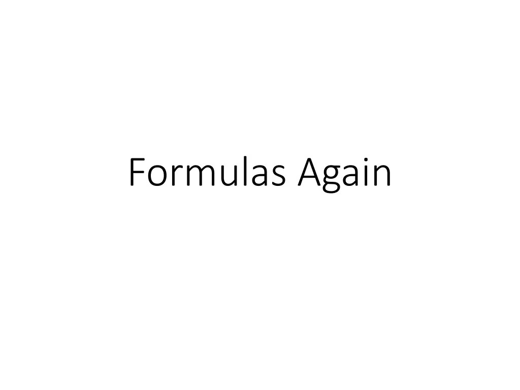 formulas again