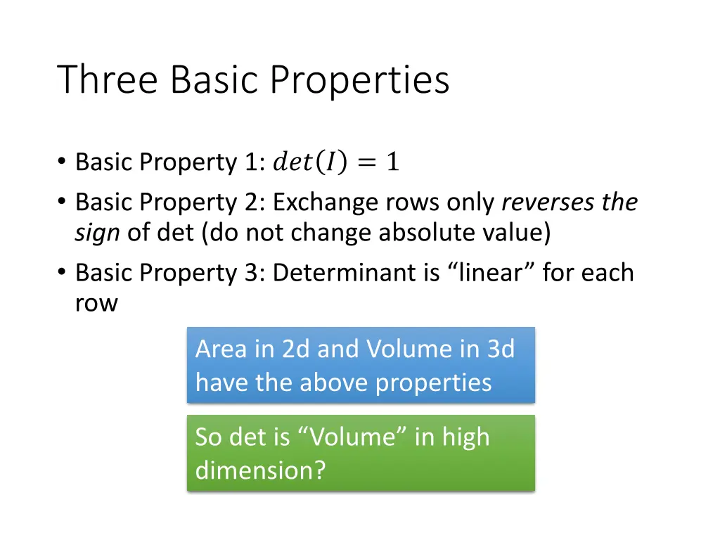 three basic properties