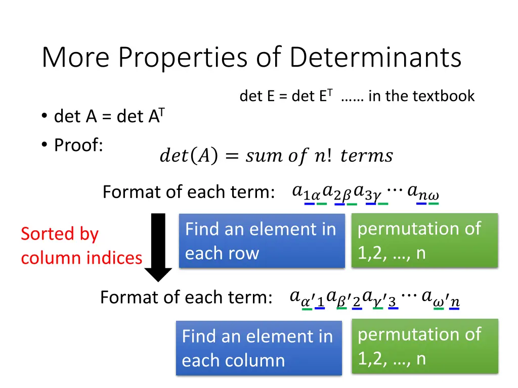 more properties of determinants 6