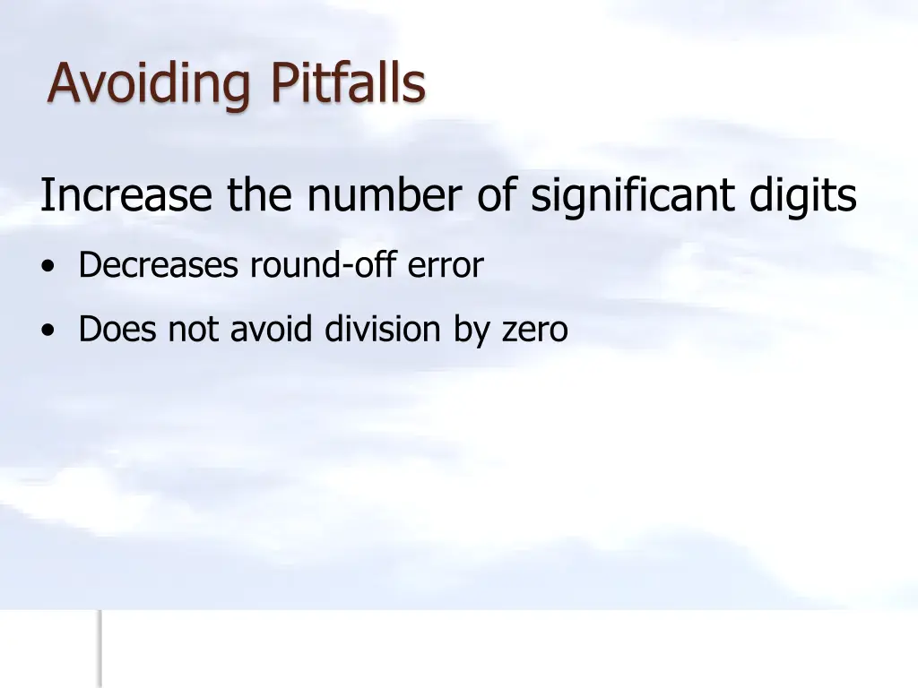 avoiding pitfalls