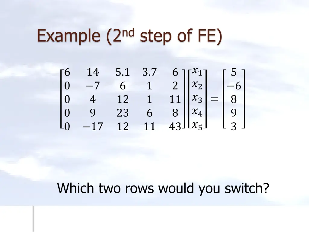 example 2 nd step of fe
