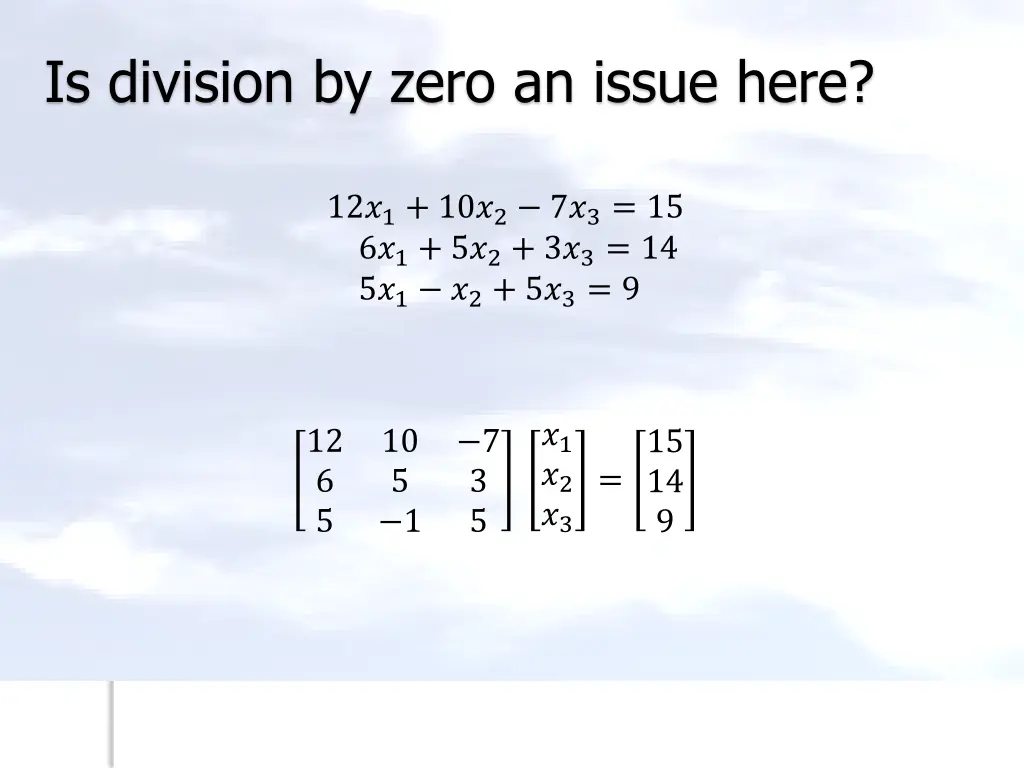 is division by zero an issue here