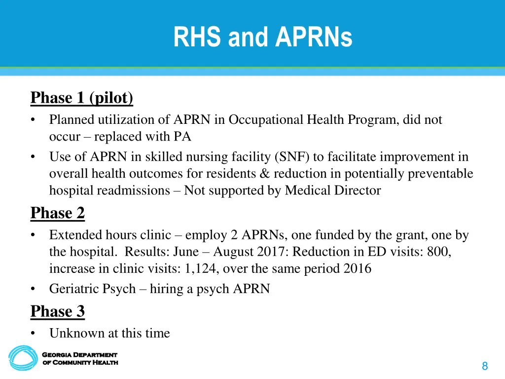 rhs and aprns