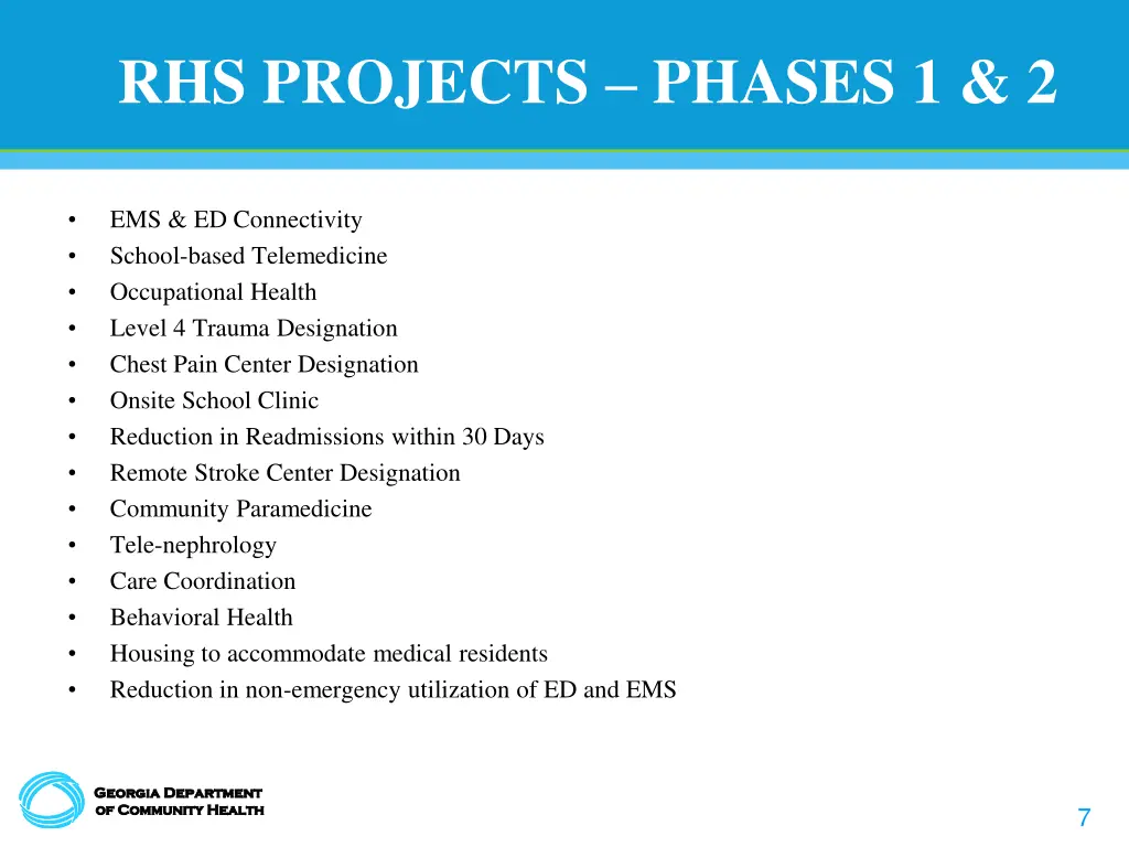rhs projects phases 1 2