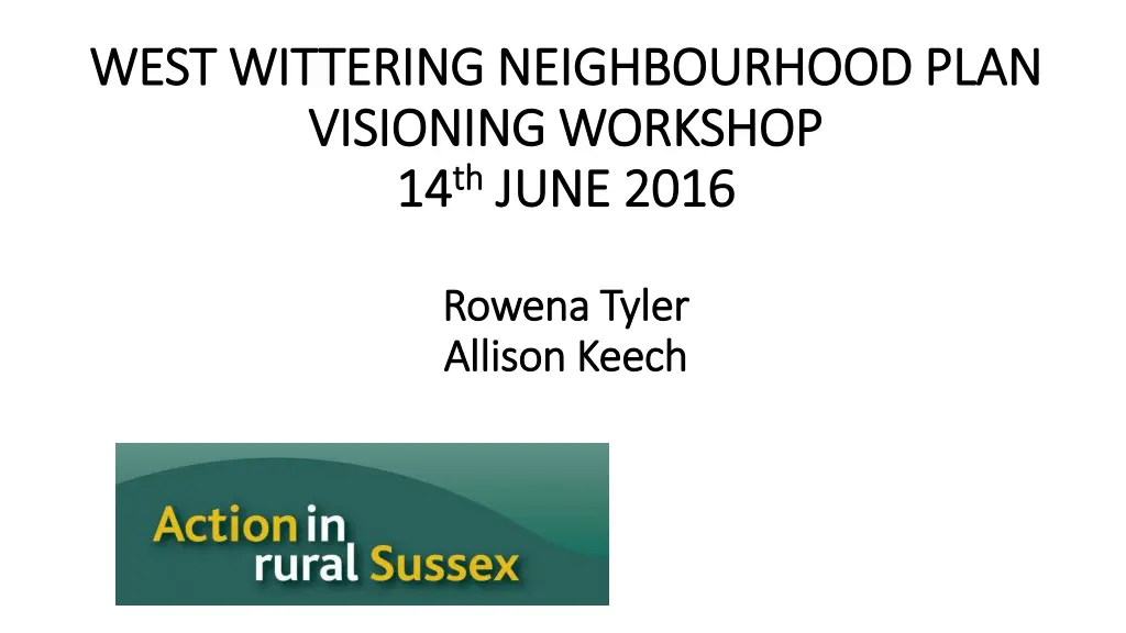 west wittering neighbourhood plan west wittering