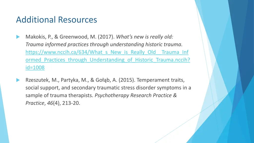 additional resources
