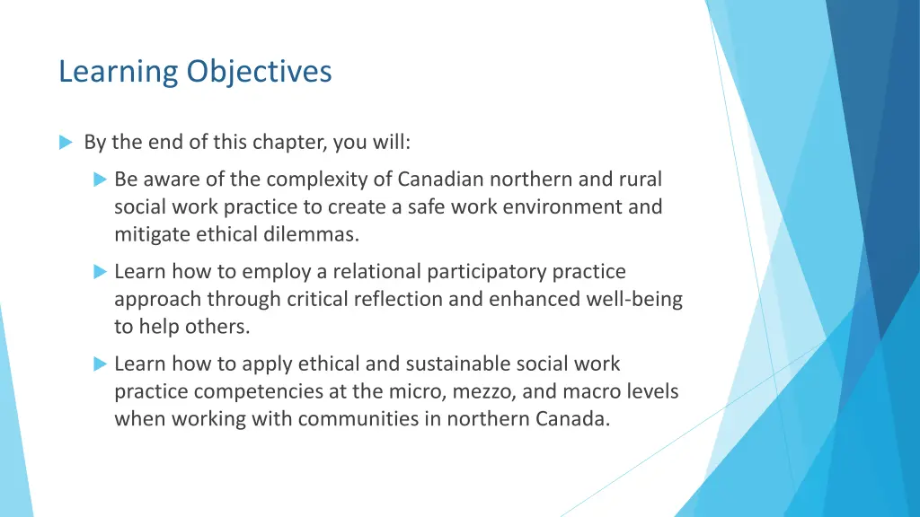 learning objectives