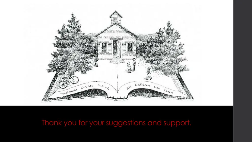 thank you for your suggestions and support