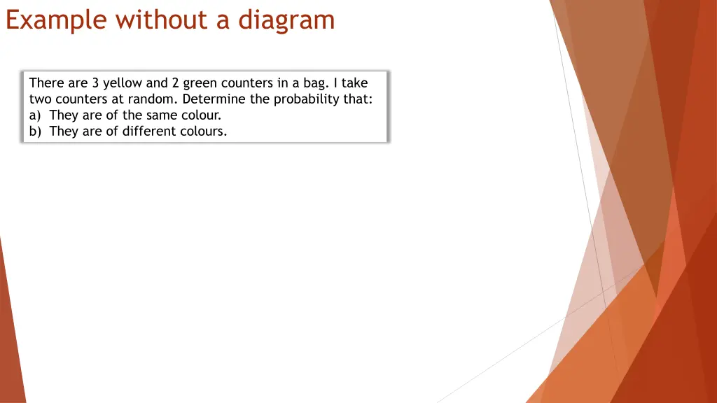 example without a diagram