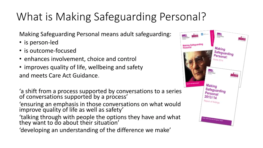 what is making safeguarding personal