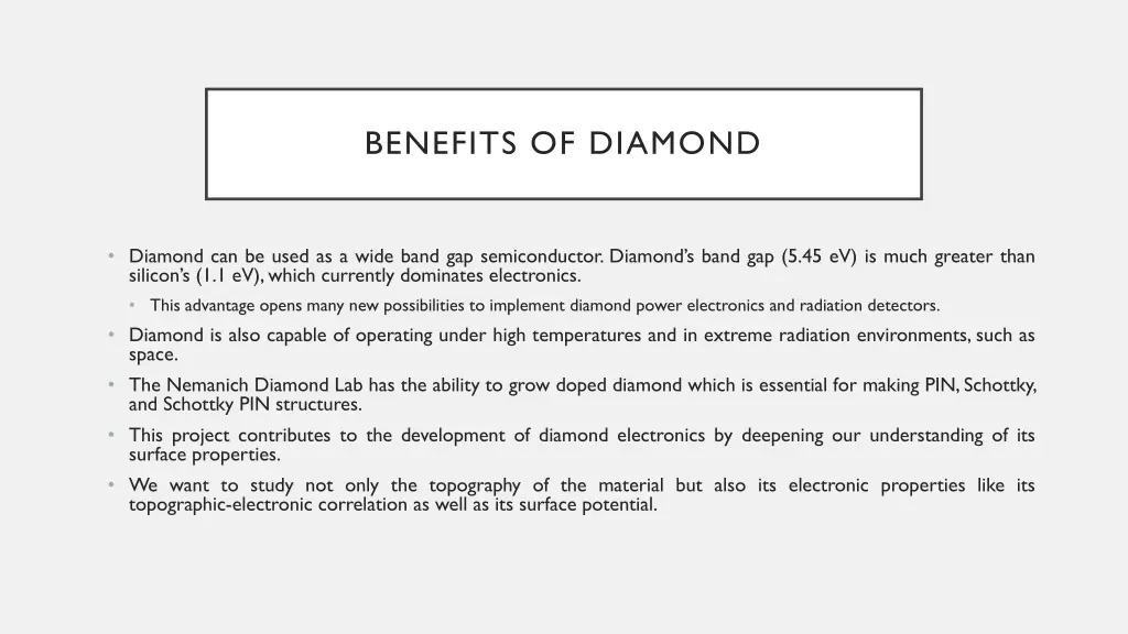 benefits of diamond