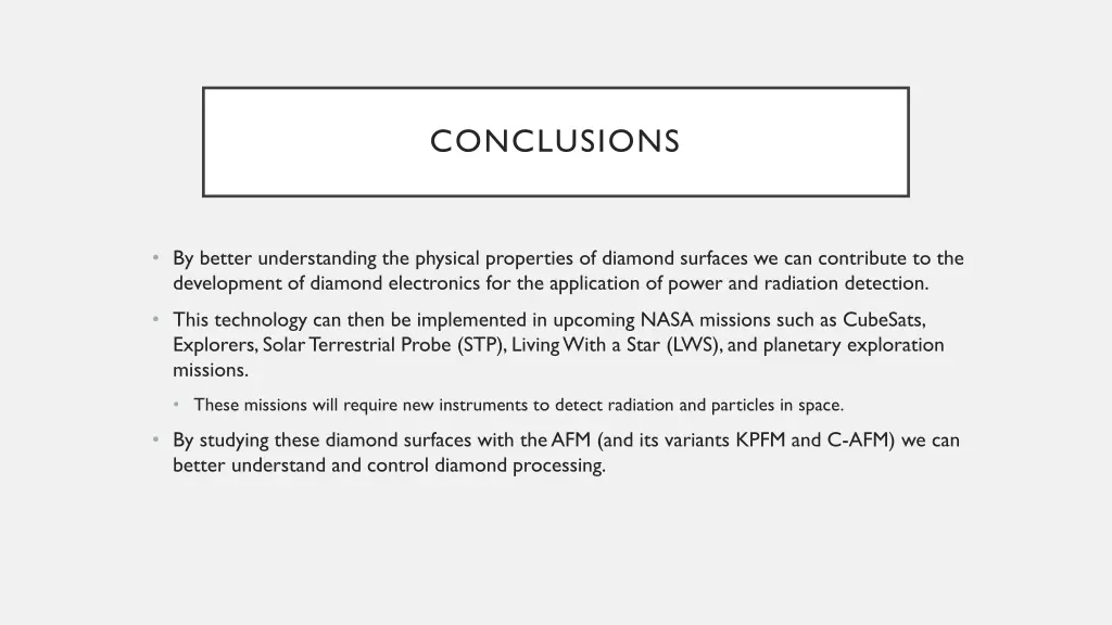conclusions