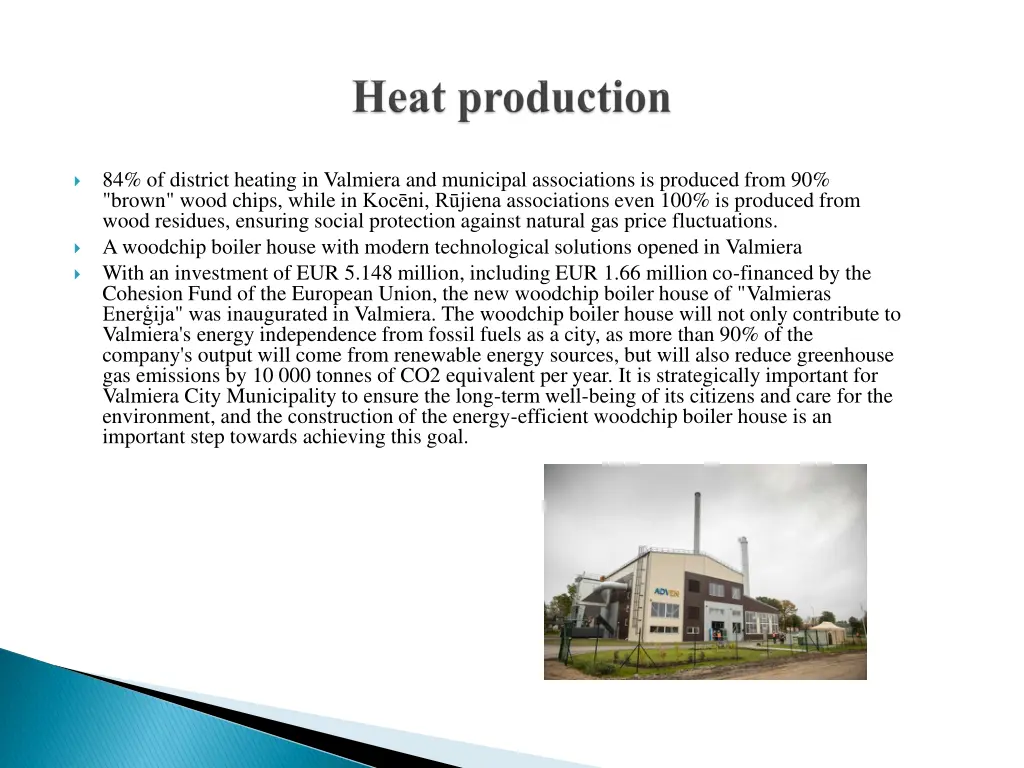 84 of district heating in valmiera and municipal