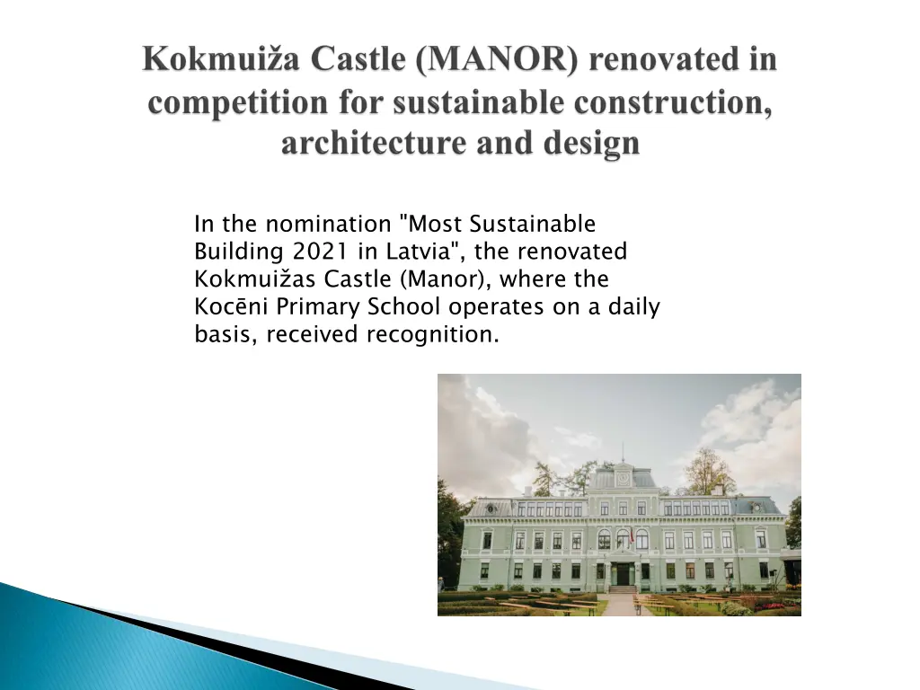 in the nomination most sustainable building 2021