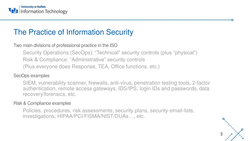 the practice of information security