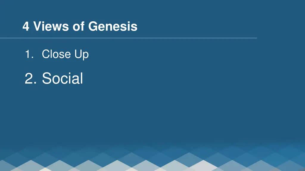 4 views of genesis 1