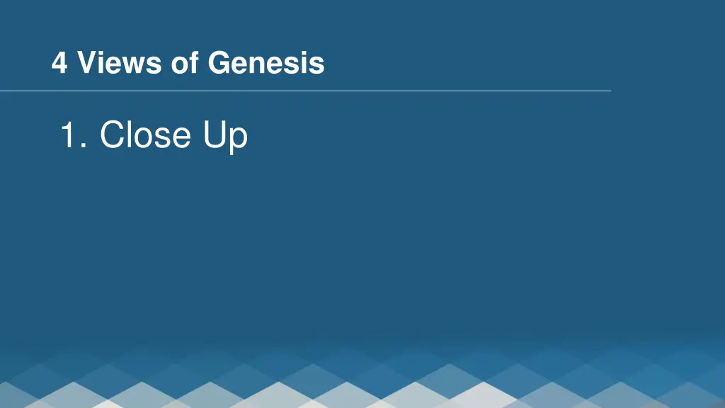 4 views of genesis