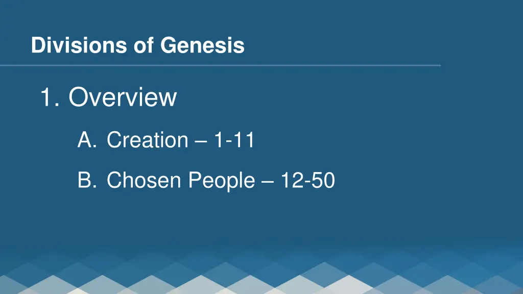 divisions of genesis