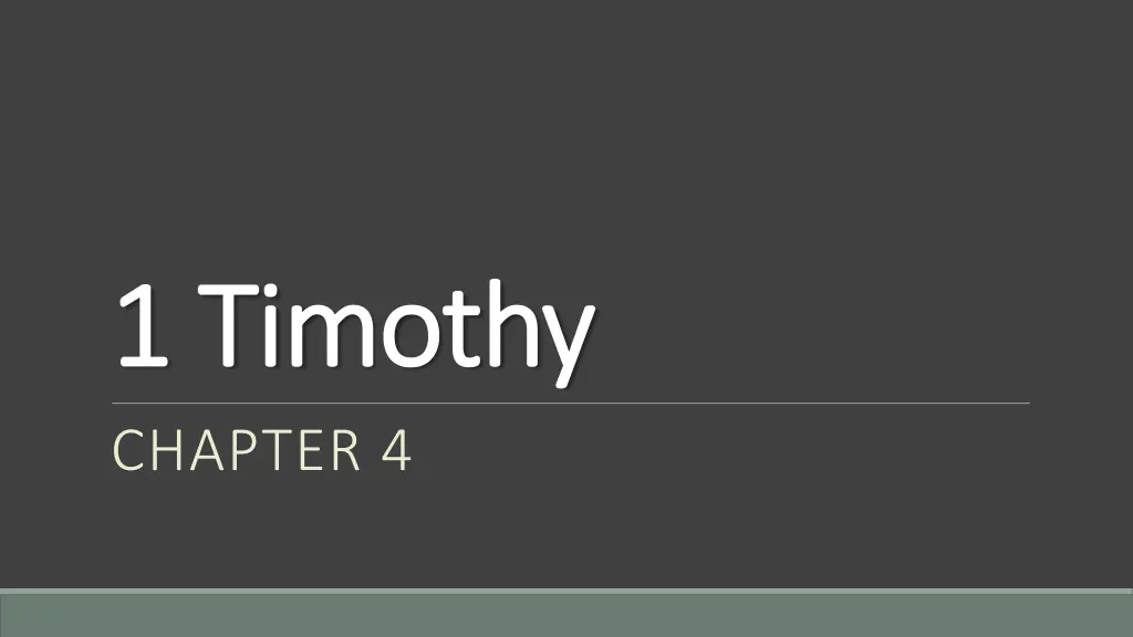 1 timothy 1 timothy chapter 4