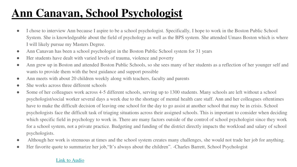 ann canavan school psychologist