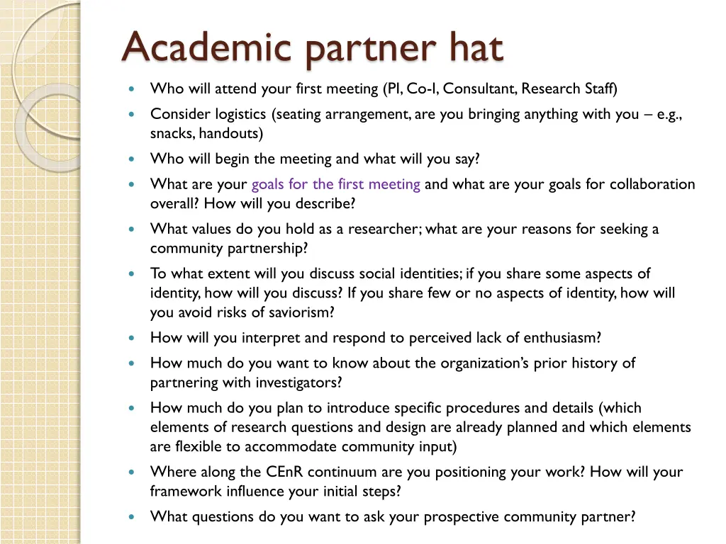 academic partner hat who will attend your first