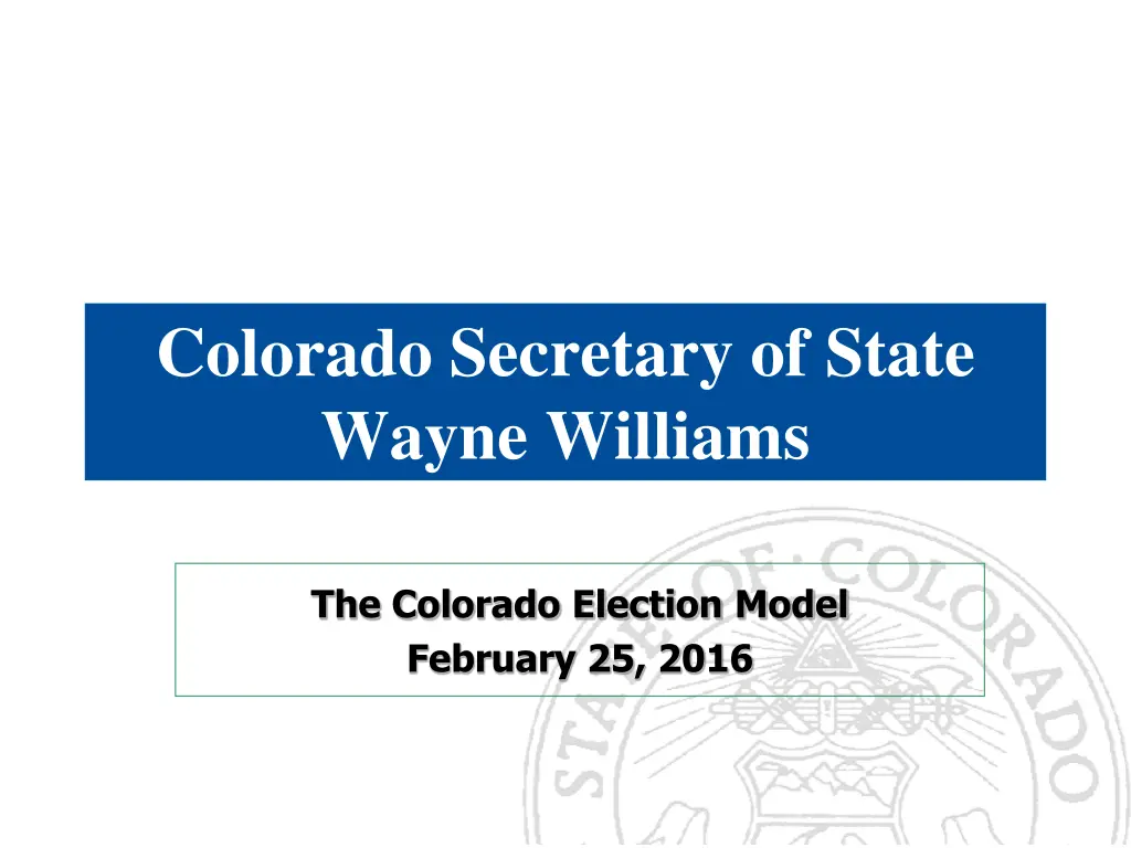colorado secretary of state wayne williams