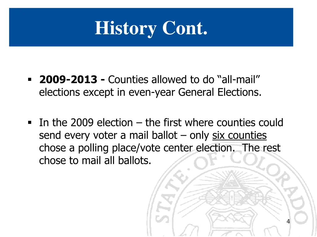 history cont