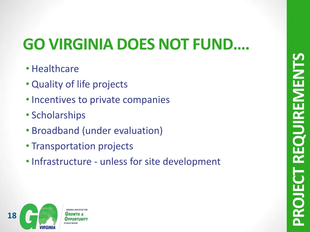 go virginia does not fund