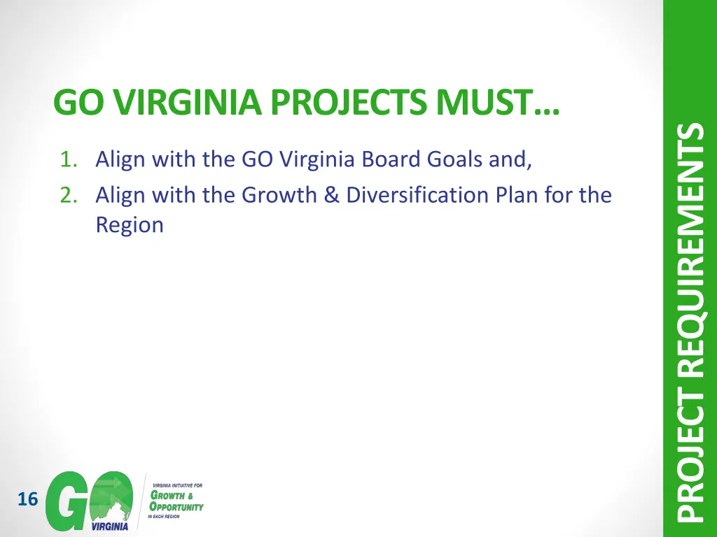go virginia projects must