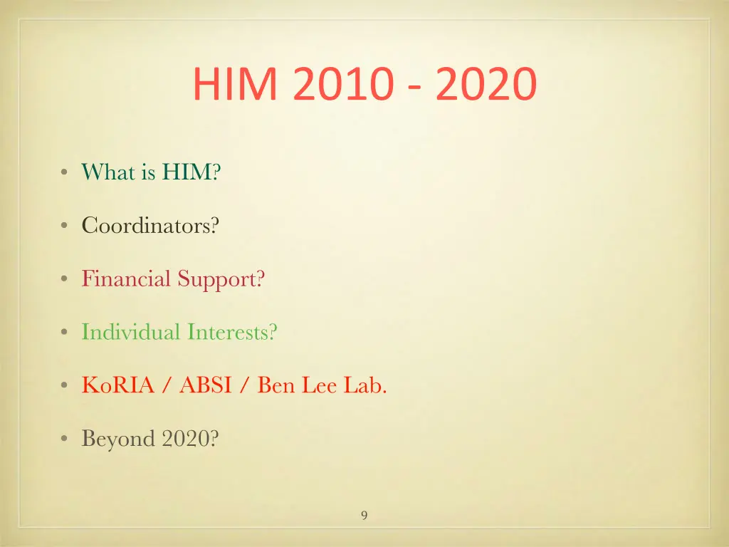 him 2010 2020